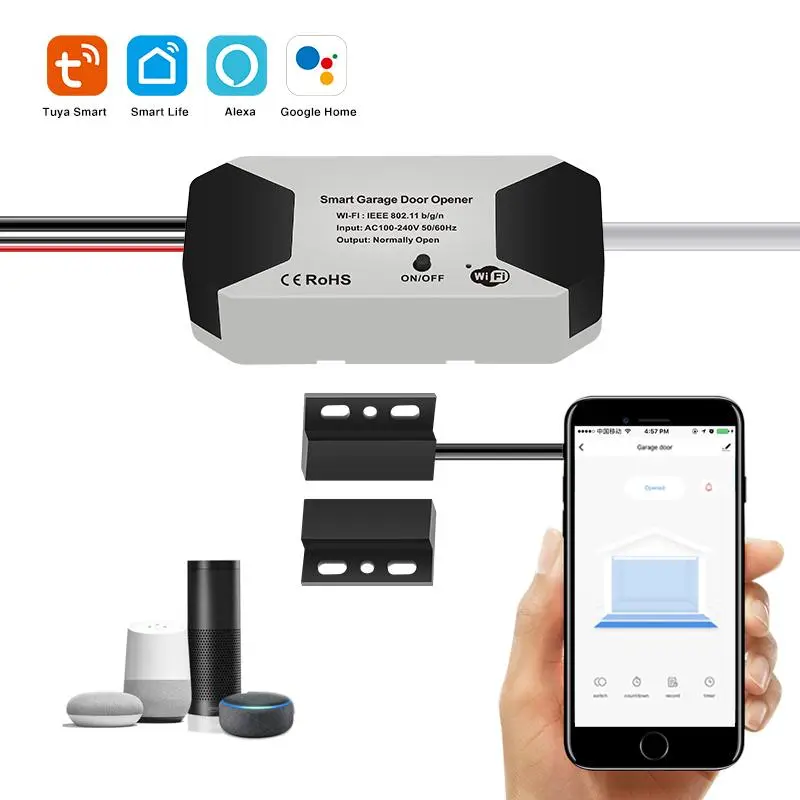 Garage door openers that hot sale work with google home