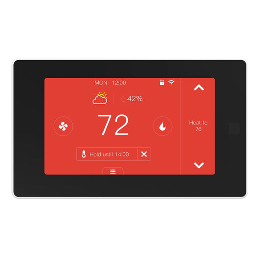 US Thermostat Alexa and Google Home Touchscreen Smart Wi-Fi Thermostat 24V with Zone Sensor - A-TEAM SMART HOME