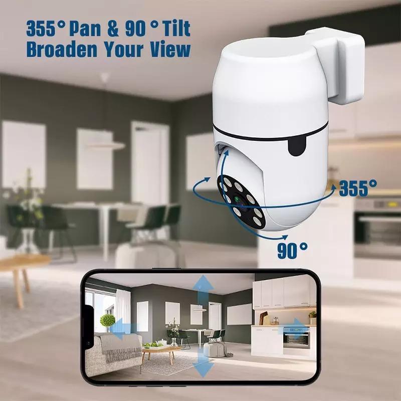 1080P 3MP TUYA Smart Security Mini CCTV IP Camera Wi-Fi Wireless Surveillance Indoor PTZ Dome Camera With Plug Adapter - A-TEAM SMART HOME