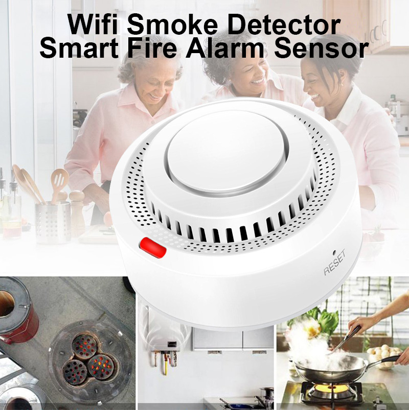 Tuya Smart Life Wifi Sensor Smoke Household Fire Sensor Detector For Home Security - A-TEAM SMART HOME