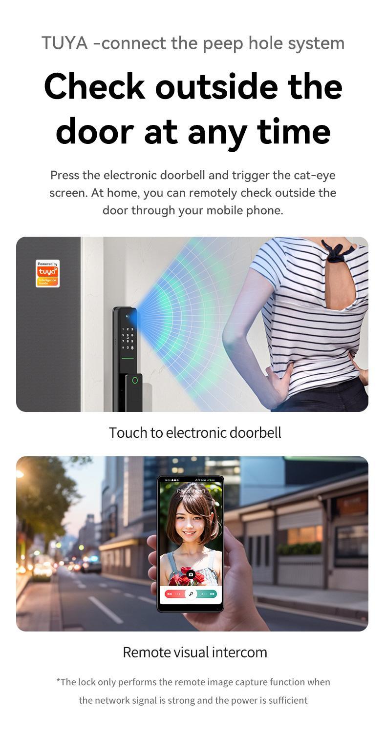 Smart lock Biometric Fingerprint Smart Door Lock with Camera - A-TEAM SMART HOME