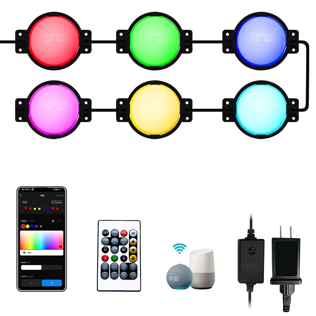 utdoor Lights Smart Eave Lights 48LEDs RGBIC Waterproof APP Control Support Alexa, Google - A-TEAM SMART HOME