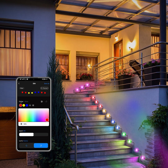 utdoor Lights Smart Eave Lights 48LEDs RGBIC Waterproof APP Control Support Alexa, Google - A-TEAM SMART HOME