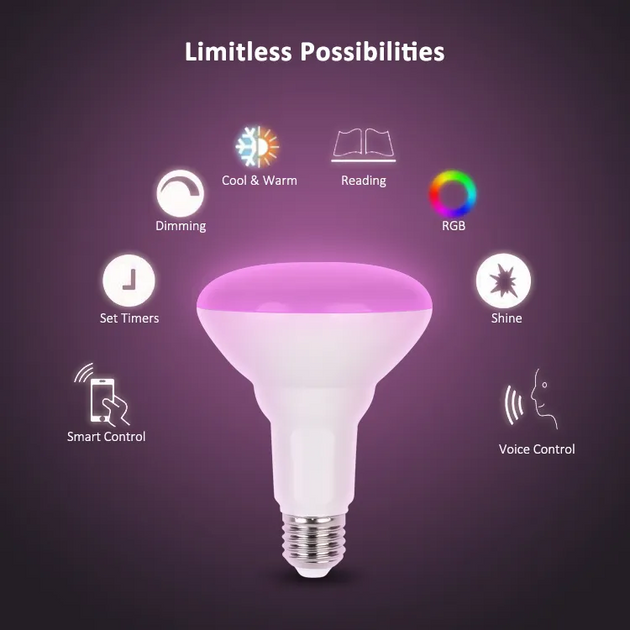 Smart Bulb RGB CCT Dimmable BR30 - A-TEAM SMART HOME