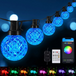 Tuya smart wifi ble 10M 50LED Crystal ball String Fairy Garland Garden Christmas Decor For Outdoor - A-TEAM SMART HOME