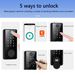 Tuya Fingerprint Rim Lock Smart IC Card Digital Code Electronic TTLock Door Lock Security Mortise Lock - A-TEAM SMART HOME