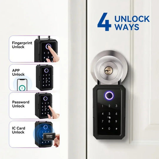 Wifi Security Boxes Password Smart Fingerprint Digital Cerradura Inteligente Tuya Electronic Portable Lock Boxes - A-TEAM SMART HOME